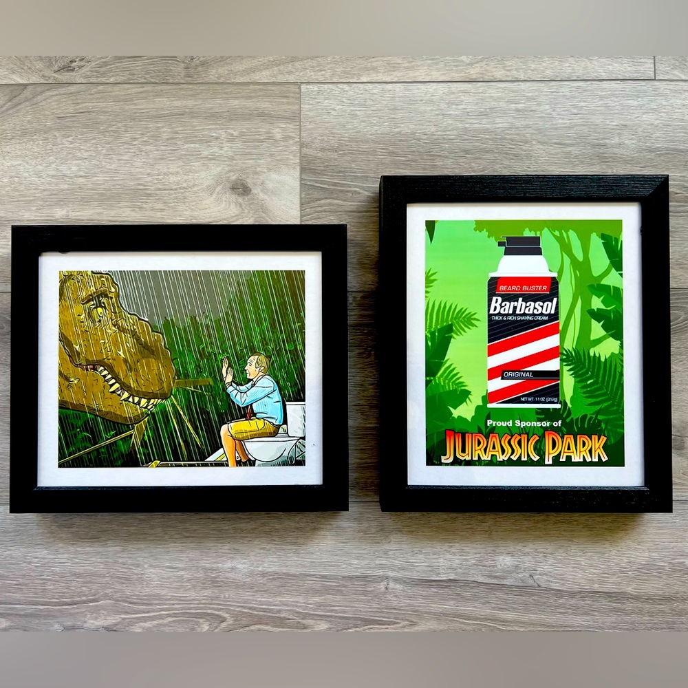 Custom Jurassic Park Framed Art